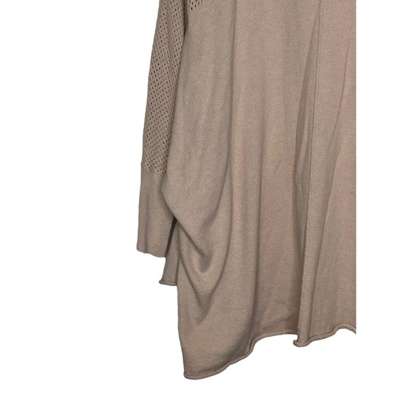 Democracy Women's Sweater Open Front Mesh Cardigan‎ Dolman Sleeve  Tan Sz. XL - Picture 9 of 11